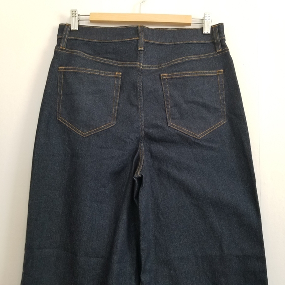 NWT Land's End Dark Wash Recover Wide Leg Jeans Size 12/ 32 Inseam - Picture 6 of 9